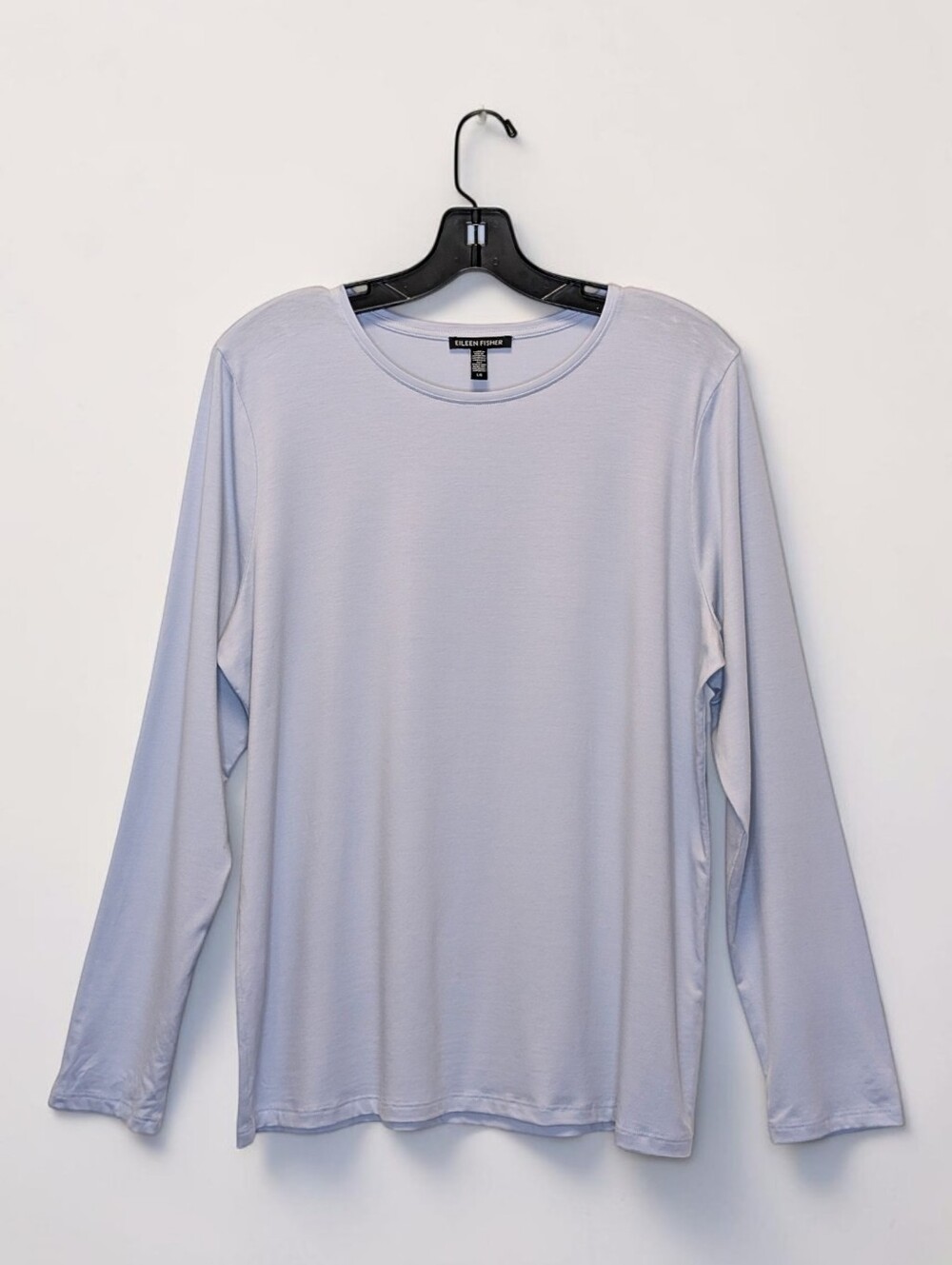 Eileen Fisher Icy Periwinkle Blue Soft Viscose Long Sleeve Top L